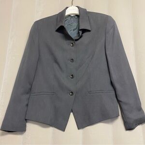 Peter Nygard Women’s Blazer Jacket Size 12 Silk Wool Canada Neutral Designer